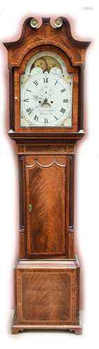 PETER LEDBEATER OF SANDBACH; a 19th century mahogany cased eight day longcase clock, the inlaid case