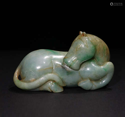 A Qing Dynasty jadeite Ornament, horse