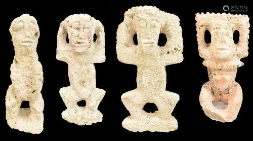 Four Iniet carvings, East New Britain, Papua New Guinea, height of largest 33cm.Additional