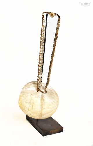 A Papua New Guinea shell currency on stand, height 45cm.