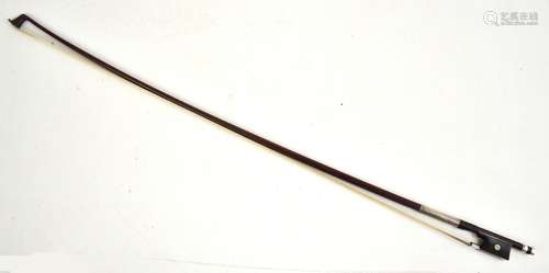 A silver mounted violin bow stamped 'Chanot', overall length 74.3cm. Additional InformationGeneral