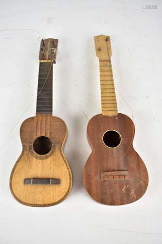 JOSÉ ALVAREZ, BARCELONA; a 'Dulcet' soprano ukulele, with another ukulele (2).