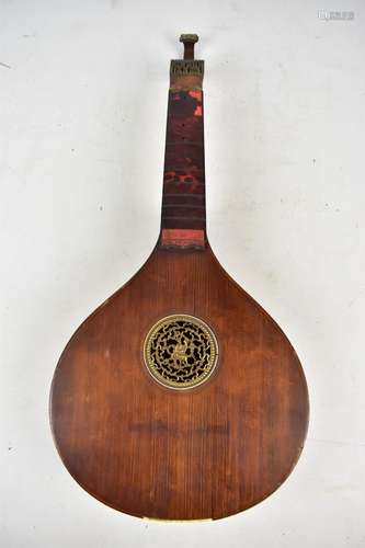 JOHN PRESTON, LONDON; a rare late 18th century cittern, stamped 'Preston Maker London' to back of