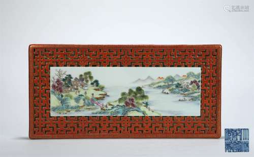 A Qing dynasty Famille Rose Porcelain Treasure of the Study