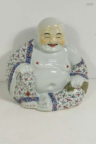 Bouddha rieur en porcelaine de Chine (Ht 25cm)
