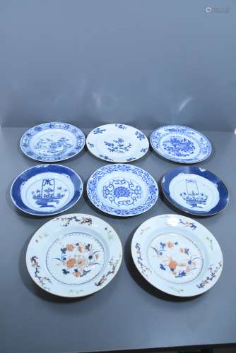 Lot de 8 assiettes Chine (2 cheveux)