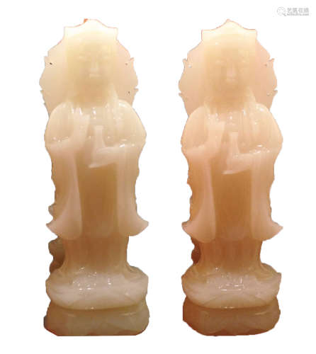 Hetian jade goddess of mercy statue和田玉观音造像