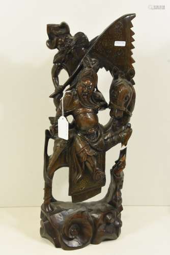 Sculpture chinoise en bois (54cm)