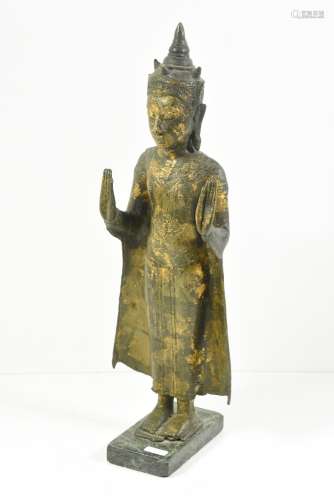 Statue asiatique en bronze (Ht 44cm)