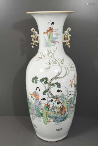 Vase en porcelaine de Chine (H:58cm)