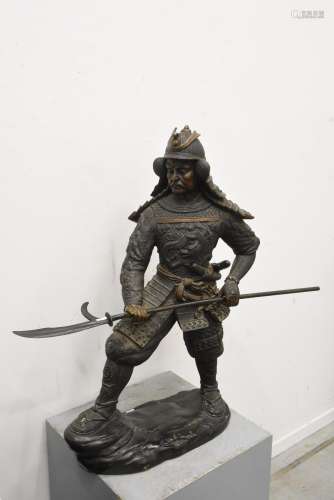 Bronze guerrier japonais (Ht 85cm)