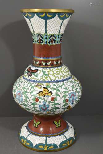 Vase chinois en cloisonné (H:50cm)