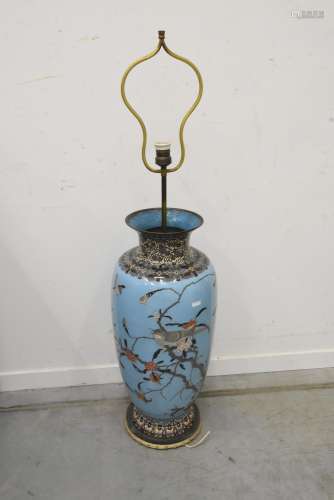 Grand vase cloisonné (Ht 64cm)