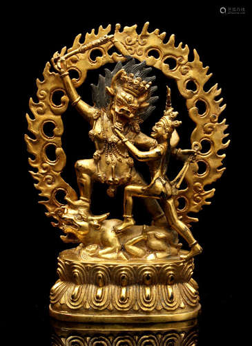 A GILT BRONZE BUDDHA