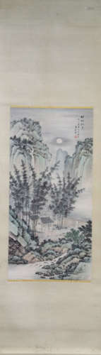 A LANDSCAPE VERTICAL AXIS PAINTING BY YUANSONGNIAN