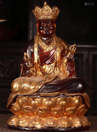 A GLASS CARVED KSITIGARBHA BUDDHA STATUE