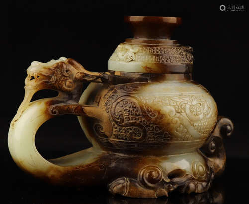 A HETIAN JADE CARVED CENSER