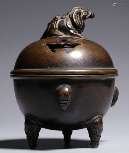 A COPPER CAST CENSER