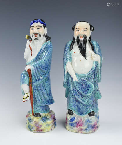 Two Chinese Famille Rose Figure, ROC Period