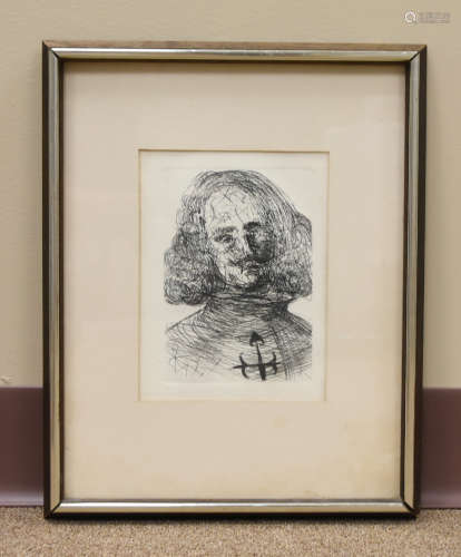 Pencil Drawing of Velazquez, By Salvador Dali