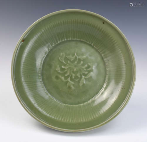Chinese Longquan Ware Plate, Ming Dynasty
