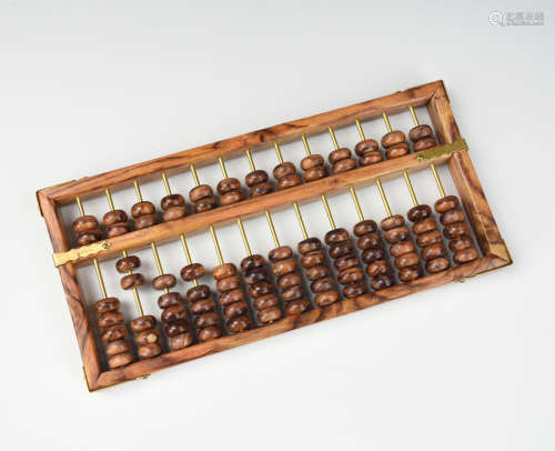 Small Chinese Huanghuali Wood Abacus
