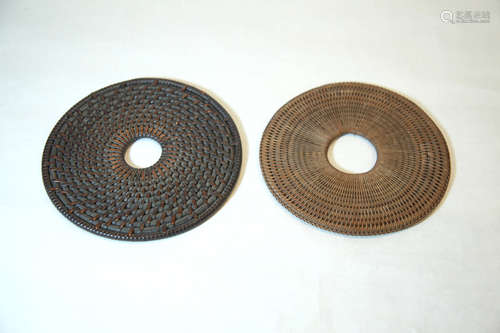 Set of Bamboo Weaved Tea Coasters, Zhaohe Period