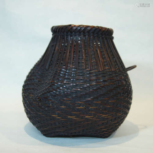 Bamboo Weaved Round Basket, Zhaohe Period