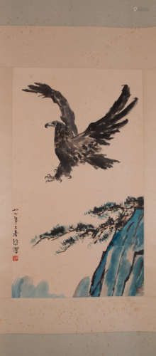 Ancient Chinese painting and calligraphy, eagle, Xu Beihong中國古代書畫徐悲鴻