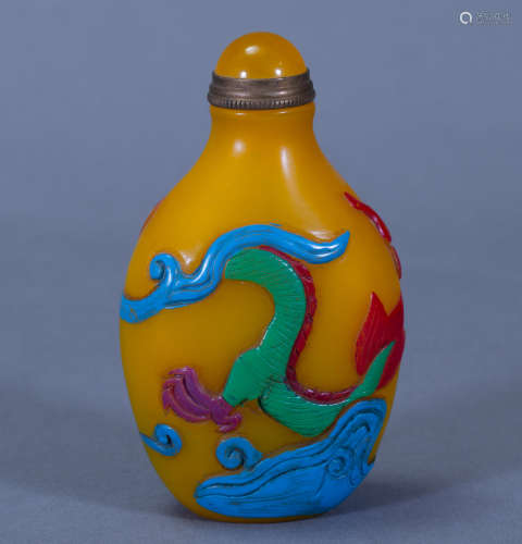 ancient Chinese glass snuff bottle中國古代琉璃鼻煙壺