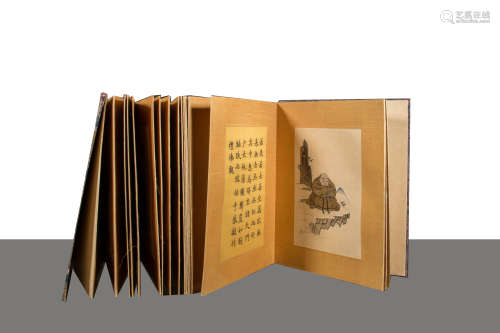 ancient Chinese painting book,  arhats中國古代十八羅漢冊頁