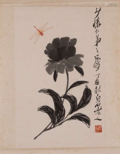 Chinese painting, lotus, Qi Baishi中國古代書畫齊白石