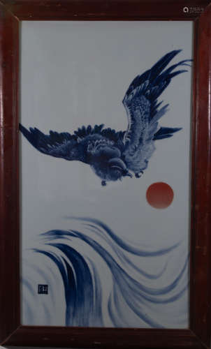 ancient Chinese blue and white porcelain panel painting中國古代青花瓷板畫