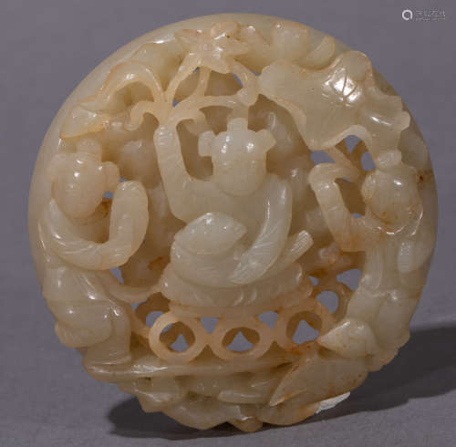 Ancient Chinese Hetian jade belt ornaments中國古代和田玉帶飾