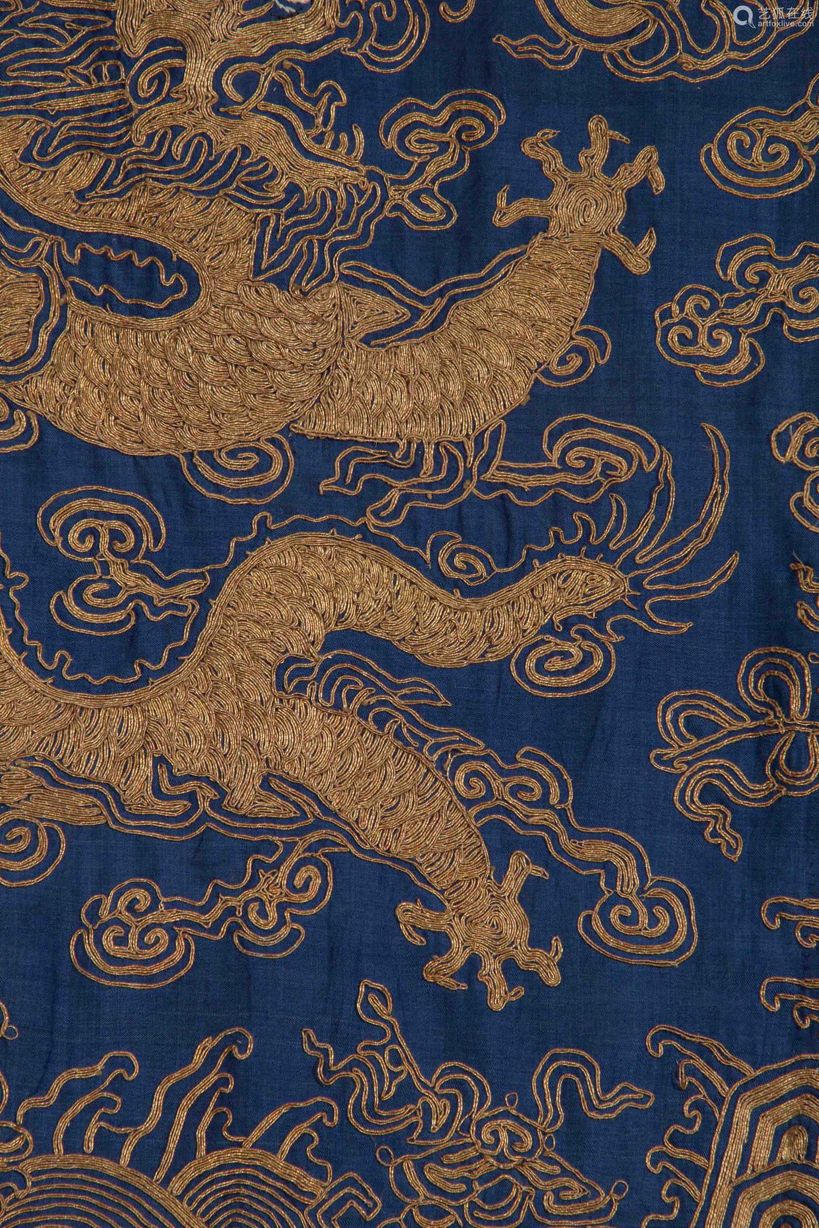 ancientchinesekesicourtrobewithdragonpattern中國古代緙絲龍紋吉服