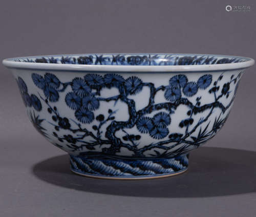 ancient Chinese blue and white porcelain bowl中國古代青花瓷大碗