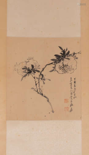 Chinese painting, pomegranate, Zhang Daqian中國古代書畫張大千