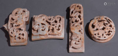 Ancient Chinese Hetian jade sword ornaments中國古代和田玉劍飾