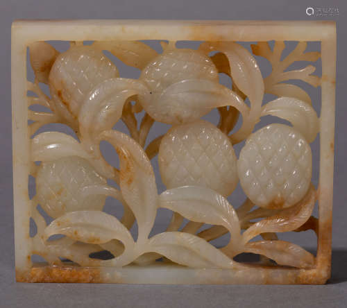 Ancient Chinese openwork Hetian jade belt ornaments中國古代鏤空透雕和田玉帶飾