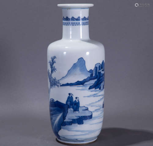 ancient Chinese blue and white porcelain bottle中國古代青花瓷瓶
