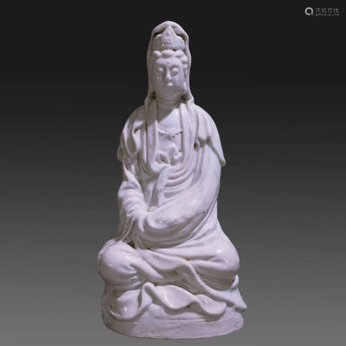 Ancient Chinese Dehua Kiln Seated Guanyin Statue中國古代德化窯觀音坐像