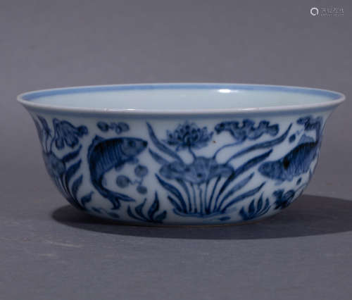 ancient Chinese blue and white porcelain bowl中國古代青花瓷碗