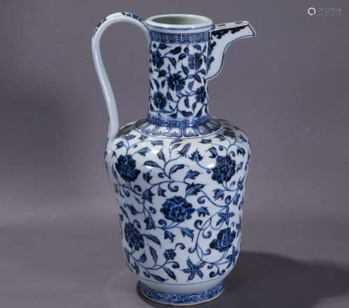 ancient Chinese blue and white porcelain wine pot中國古代青花酒具