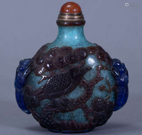 ancient Chinese glass snuff bottle中國古代琉璃鼻煙壺