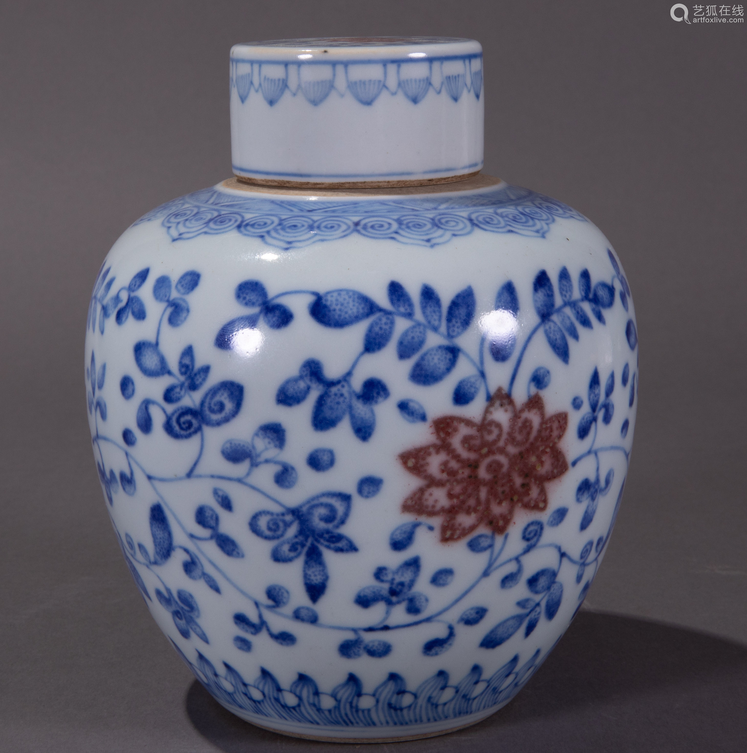 Ancient Chinese Blue And White Porcelain Jar With Lid中國古代青花瓷蓋罐 Deal Price Picture