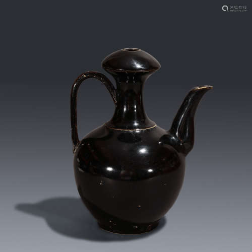 Ancient Chinese Black Glazed Holding Pot, Ding Kiln中國古代黑釉定窯執壺