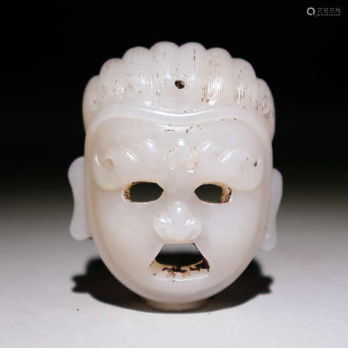 和田玉人头像 Head portrait of Hotan jade man