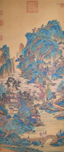 一副中国山水画 A Chinese landscape painting