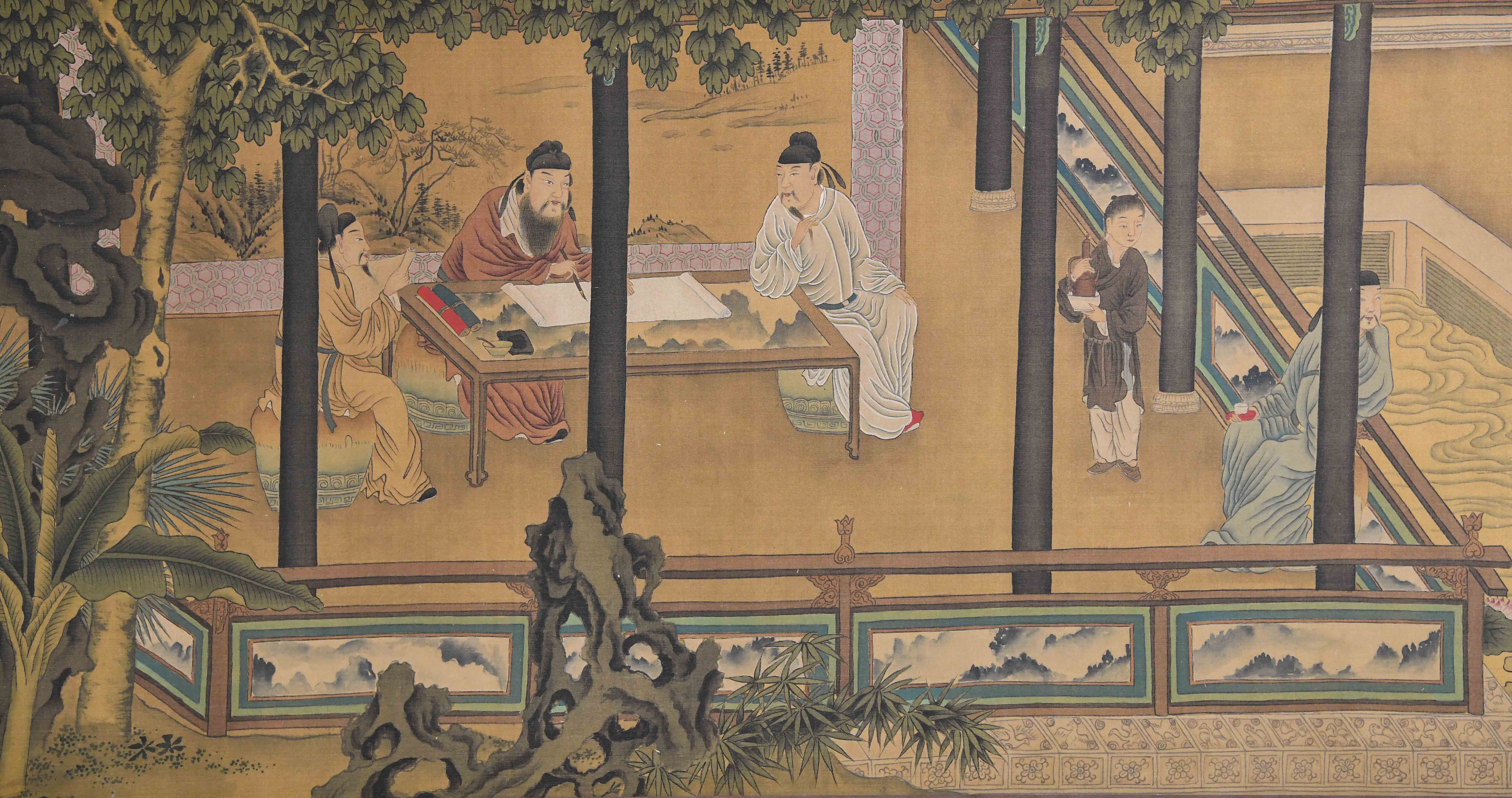 中国人物山水长卷chinesecharacterlandscapescroll