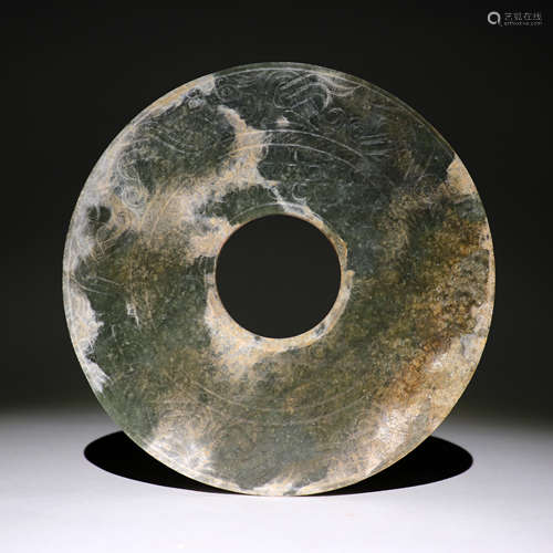 和田玉币摆件 Hetian jade coin ornament